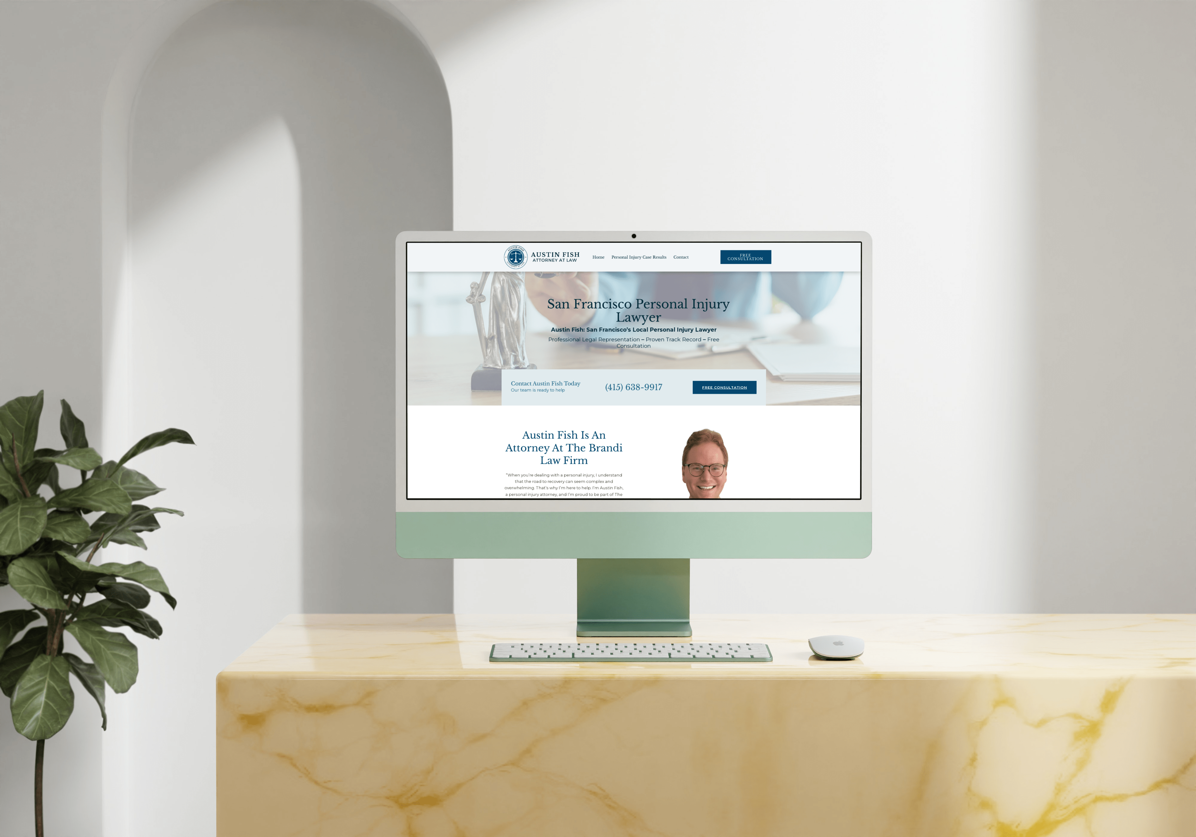San Francisco Personal Injury Lawyer Website for Austin Fish website project
