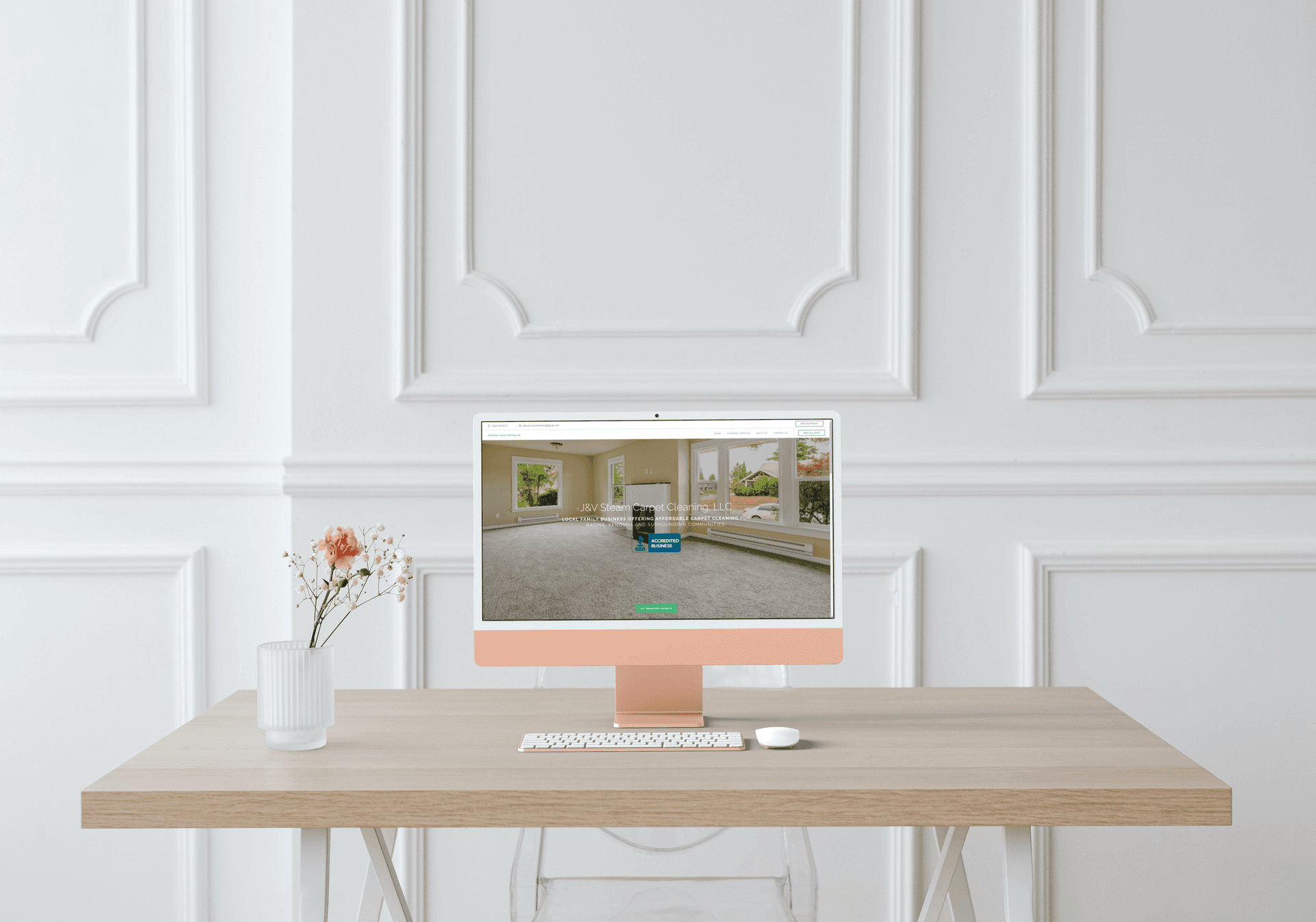 JV Steam Carpet Cleaning - website project by Lakeside Web Design
