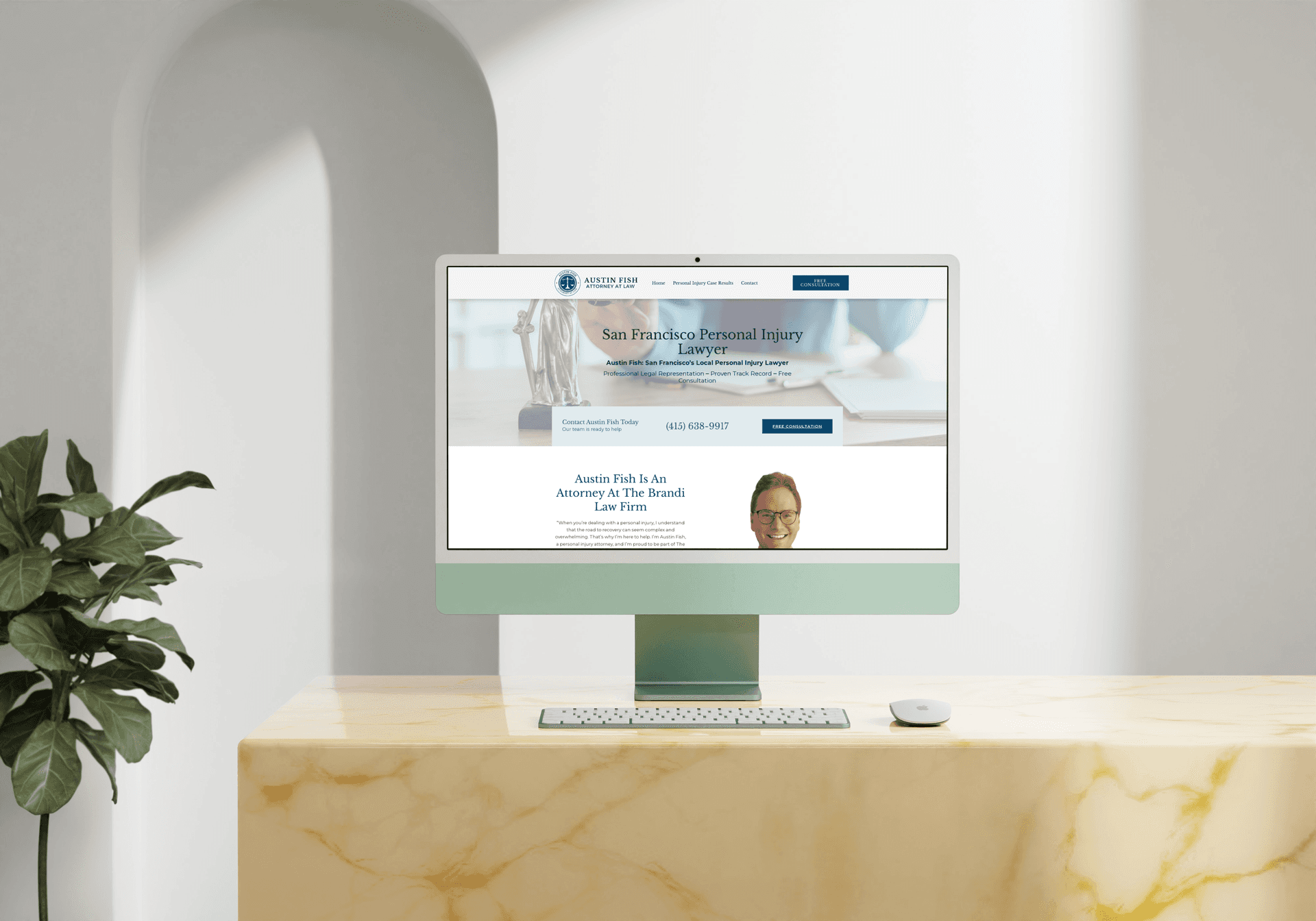 San Francisco Personal Injury Lawyer Website for Austin Fish - website project by Lakeside Web Design